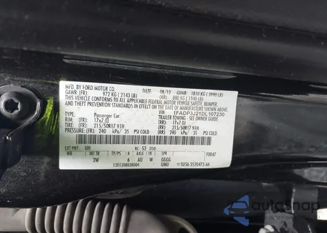 2013 Ford Focus Titanium z USA, uszkodzony, nr VIN 1FADP3J21DL107230